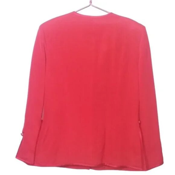 NEIMAN MARCUS 100% Silk Suit Blazer & Skirt set Size 10 - Picture 5 of 7